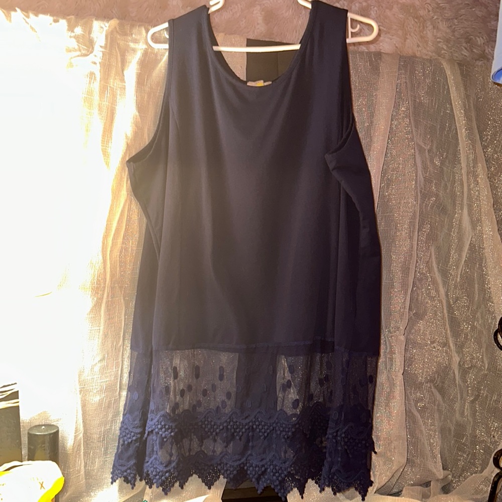 Kathleen Kirkwood 3X lavender summer tee.